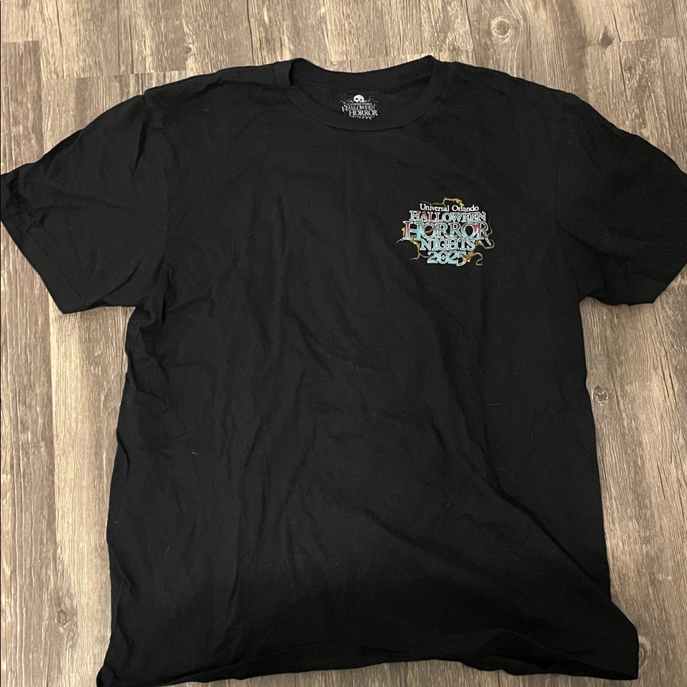 Black Graphic Tee with Colorful Design